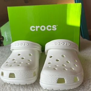 BRAND NEW ALL WHITE CROCS